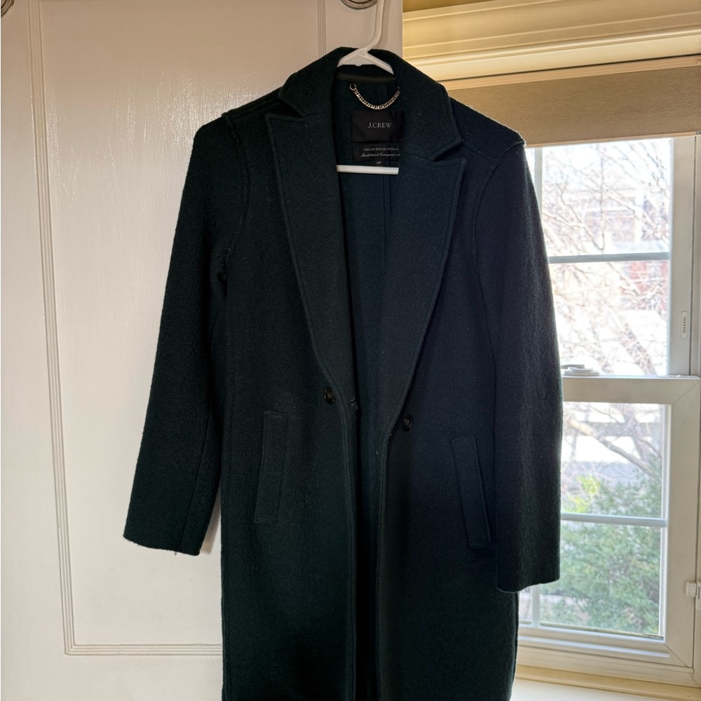 J.Crew Green Wool Coat